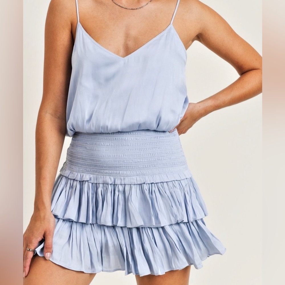 The Reset Light blue top and skirt set